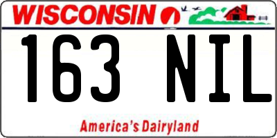 WI license plate 163NIL