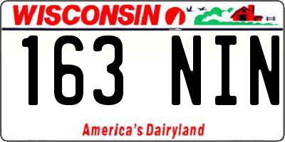 WI license plate 163NIN