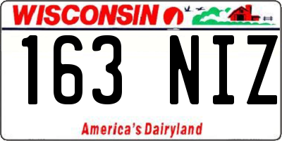 WI license plate 163NIZ