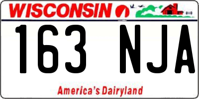 WI license plate 163NJA