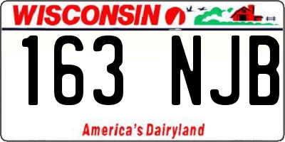 WI license plate 163NJB