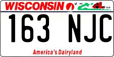 WI license plate 163NJC