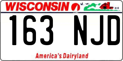 WI license plate 163NJD