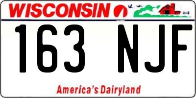 WI license plate 163NJF