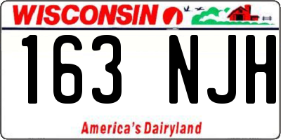 WI license plate 163NJH