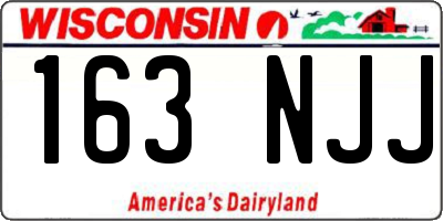 WI license plate 163NJJ