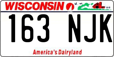 WI license plate 163NJK