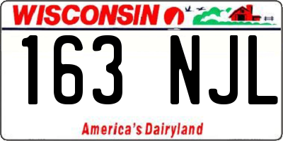 WI license plate 163NJL