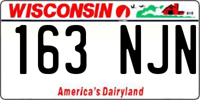 WI license plate 163NJN