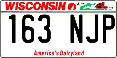 WI license plate 163NJP