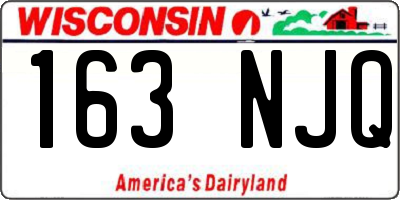 WI license plate 163NJQ