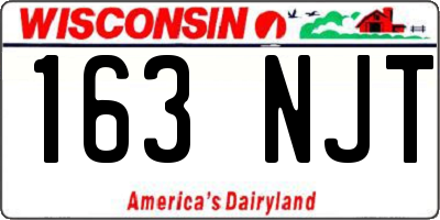 WI license plate 163NJT