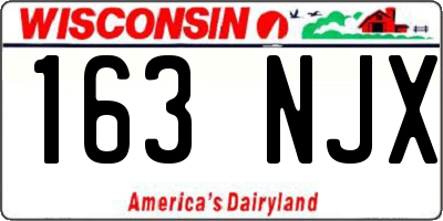 WI license plate 163NJX