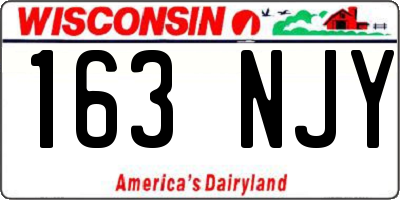 WI license plate 163NJY