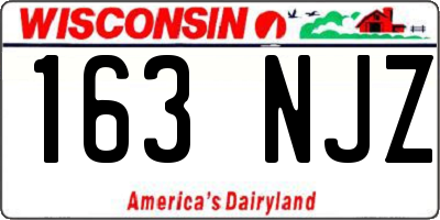 WI license plate 163NJZ