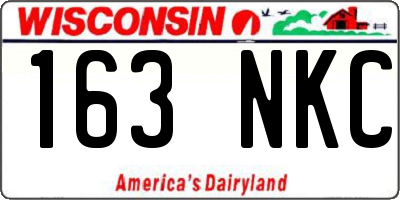 WI license plate 163NKC