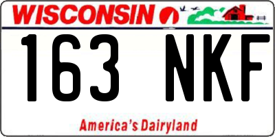 WI license plate 163NKF