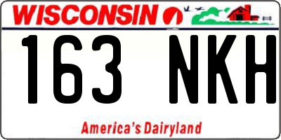 WI license plate 163NKH
