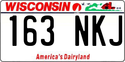 WI license plate 163NKJ