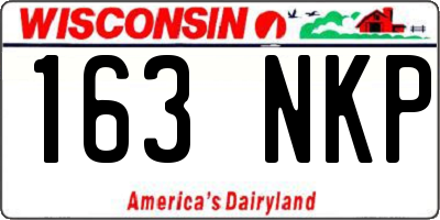WI license plate 163NKP
