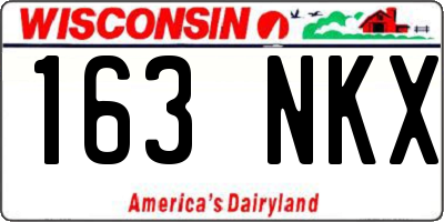 WI license plate 163NKX