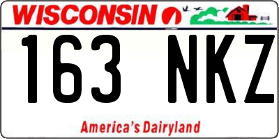 WI license plate 163NKZ