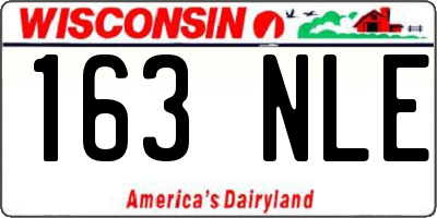 WI license plate 163NLE
