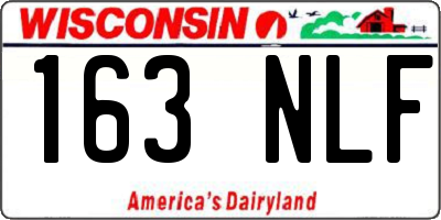 WI license plate 163NLF