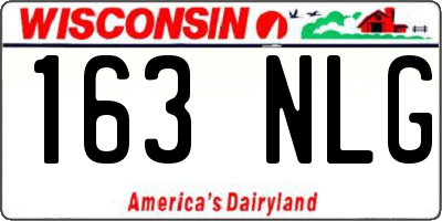 WI license plate 163NLG
