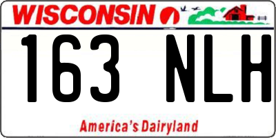 WI license plate 163NLH