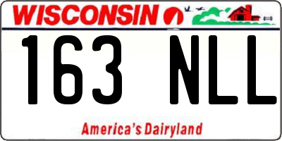 WI license plate 163NLL
