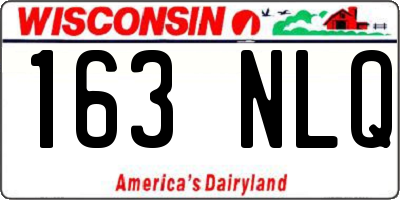 WI license plate 163NLQ