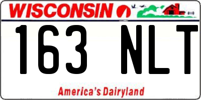 WI license plate 163NLT