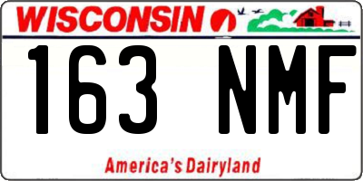 WI license plate 163NMF