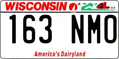 WI license plate 163NMO