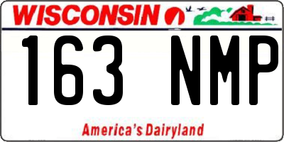 WI license plate 163NMP