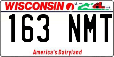 WI license plate 163NMT
