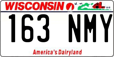 WI license plate 163NMY