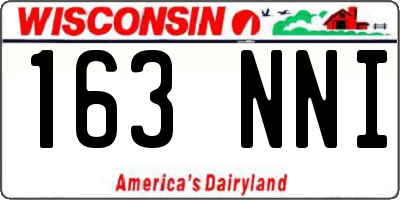 WI license plate 163NNI