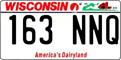 WI license plate 163NNQ