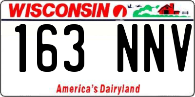 WI license plate 163NNV