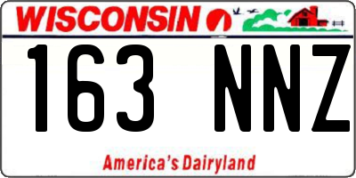 WI license plate 163NNZ