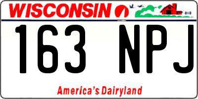 WI license plate 163NPJ