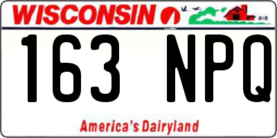 WI license plate 163NPQ