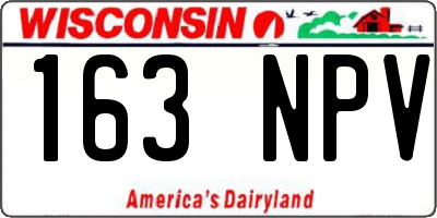 WI license plate 163NPV