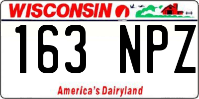 WI license plate 163NPZ