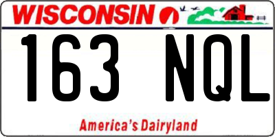 WI license plate 163NQL