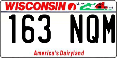 WI license plate 163NQM