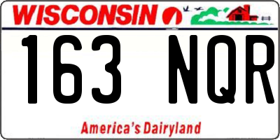 WI license plate 163NQR