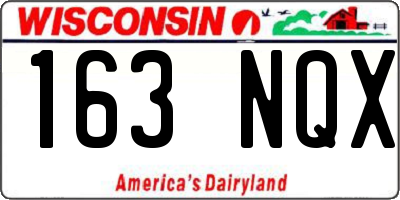 WI license plate 163NQX